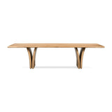 Featuring Marcon Natural Reclaimed French Oak Dining Table by Four Hands at Amethyst Home. Designed by Thomas Bina and Ronald Sasson, a design partnership blending both modern minimalist and Brazilian influences. Grand-scale dining table is crafted from natural reclaimed French oak with sleek tapered pedestal panels connected at the base. Seats 12.
Overall D. Amethyst Home provides interior design, new home construction design consulting, vintage area rugs, and lighting in the Portland metro area.