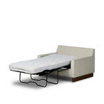 Featuring Marquez Alameda Snow Sleeper Chair by Four Hands at Amethyst Home. Transform any room into a comfortable guest space with the Marquez Alameda Snow Sleeper Chair. This versatile sleeper chair easily folds out into a cozy bed, perfect for accommodating unexpected overnight guests. Its sleek and modern design adds style to your space while provid. Amethyst Home provides interior design, new home construction design consulting, vintage area rugs, and lighting in the Newport Beach metro area.