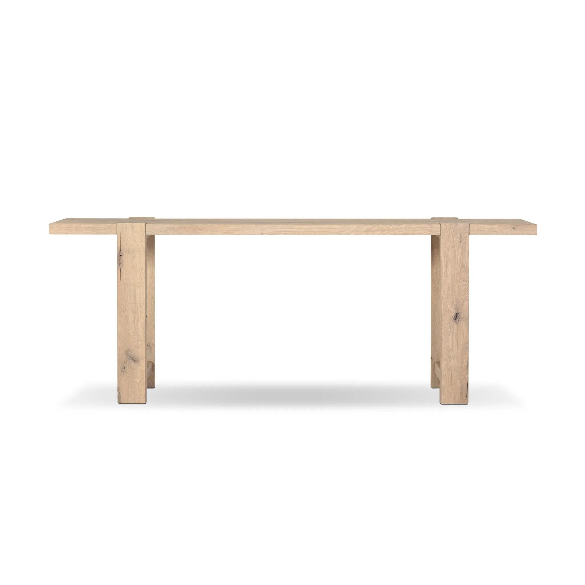 Bleached oak shapes a simple, open-style console table, with through-tenon joints for an updated farmhouse look.As enthusiasts of clean design at Amethyst, we love the warm modern inspired Matei Console Table - Bleached Oak. This item pairs well with other brands such as Surya and is perfect for eclectic homes Amethyst Home provides interior design, new home construction design consulting, vintage area rugs, and lighting in the Seattle metro area.
