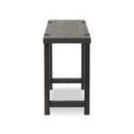 Smoked black oak shapes a simple, open-style console table, with through-tenon joints for an updated farmhouse look.As lovers of luxe style at Amethyst, we love the warm modern inspired Matei Console Table - Smoked Black. This item pairs well with other brands such as Surya and is perfect for minimalist homes Amethyst Home provides interior design, new home construction design consulting, vintage area rugs, and lighting in the Seattle metro area.