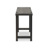 Smoked black oak shapes a simple, open-style console table, with through-tenon joints for an updated farmhouse look.As lovers of luxe style at Amethyst, we love the warm modern inspired Matei Console Table - Smoked Black. This item pairs well with other brands such as Surya and is perfect for minimalist homes Amethyst Home provides interior design, new home construction design consulting, vintage area rugs, and lighting in the Seattle metro area.