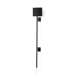 Featuring Maurice Matte Black Plaster Sconce by Four Hands at Amethyst Home. Housed behind a curved black shade, light beams with a soft glow both upward and downward from this plug-in sconce.  A  slim pole to hide the cord and a convenient switch on the backplate create a seamless look.Overall Dimensions: 8.00"w x 7.50"d x 50.00"hWeight : 6.61 lbsMaterials. Amethyst Home provides interior design, new home construction design consulting, vintage area rugs, and lighting in the Park City metro area.