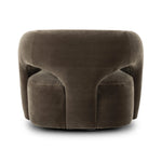 Featuring Mazie Monte Olive Swivel Chair by Four Hands at Amethyst Home. A fluid play on seating. This statement-making swivel chair features subtle cutouts on the back, with plush arms that hug the seat. Upholstered in an olive faux wool-mohair, bringing a plush moment to a classic frame.Overall Dimensions: 36.00"w x 32.00"d x 28.50"hWeight : 71.65 lbsMate. Amethyst Home provides interior design, new home construction design consulting, vintage area rugs, and lighting in the Calabasas metro area.