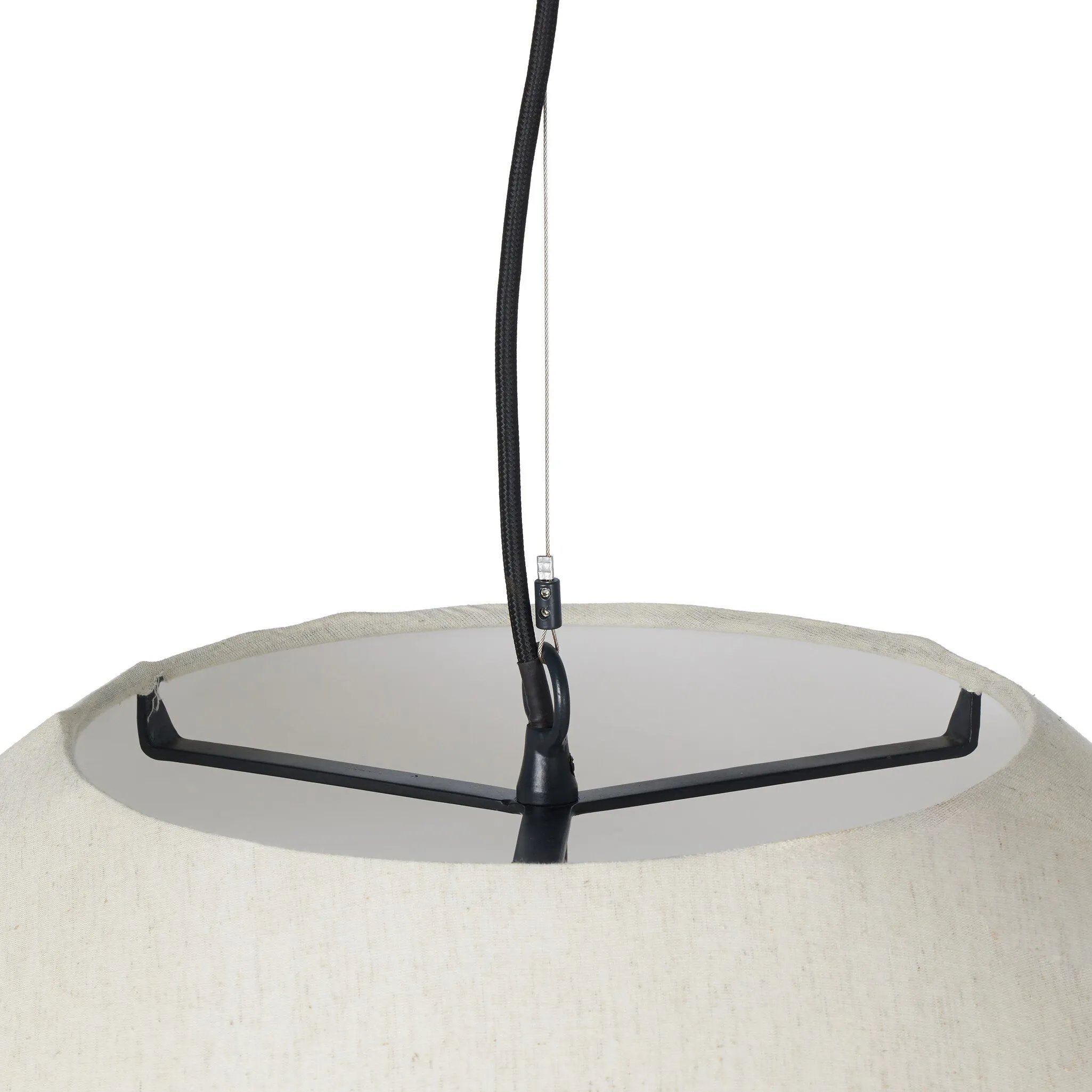 Featuring Mccarthy Beige Linen Pendant by Four Hands at Amethyst Home. Complemented by the clean lines of a black iron suspension, a geometric linen shade brings a modern touch to this versatile pendant.
Overall Dimensions: 26.0" L x 26.0 " W x 12.0" H
Collection: HuttonColors: Beige Linen, Black Fabric Cord, Antiqued IronMaterials: 100% Cotton, Thermoplast. Amethyst Home provides interior design, new home construction design consulting, vintage area rugs, and lighting in the Calabasas metro area.