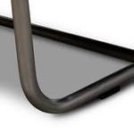 Contoured for comfort, this minimalist chaise is fixed with ideal ergonomics so you can simply sit back and unwind. Inspired by 1960s European design, the chaise blends a utilitarian aesthetic with high-quality tufting, stainless-steel framing, and smooth upholstery. The adjustable headrest is secured by a metal closure and magnetic strip. Amethyst Home provides interior design, new home construction design consulting, vintage area rugs, and lighting in the Dallas metro area.