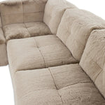 Featuring Miles Boden Pewter 6Pc Sectional by Four Hands at Amethyst Home. Modularity at its best — and comfiest. Six piece sectional covered in a plush fabric that's luxuriously soft to the touch. Overall Dimensions: 162.50"w x 125.75"d x 28.25"h. Amethyst Home provides interior design, new home construction design consulting, vintage area rugs, and lighting in the Boston metro area.