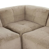 Featuring Miles Boden Pewter 6Pc Sectional by Four Hands at Amethyst Home. Modularity at its best — and comfiest. Six piece sectional covered in a plush fabric that's luxuriously soft to the touch. Overall Dimensions: 162.50"w x 125.75"d x 28.25"h. Amethyst Home provides interior design, new home construction design consulting, vintage area rugs, and lighting in the Salt Lake City metro area.