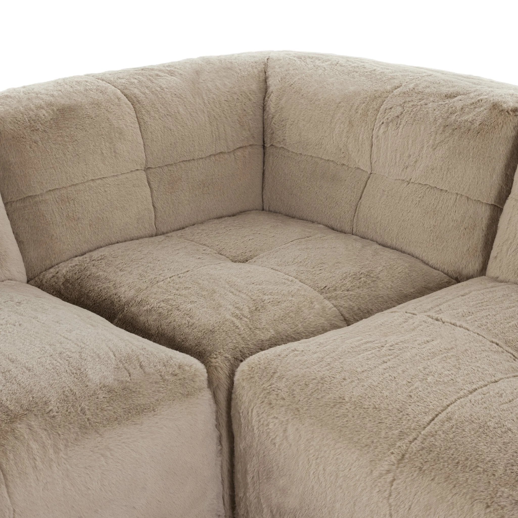 Featuring Miles Boden Pewter 6Pc Sectional by Four Hands at Amethyst Home. Modularity at its best — and comfiest. Six piece sectional covered in a plush fabric that's luxuriously soft to the touch. Overall Dimensions: 162.50"w x 125.75"d x 28.25"h. Amethyst Home provides interior design, new home construction design consulting, vintage area rugs, and lighting in the Salt Lake City metro area.