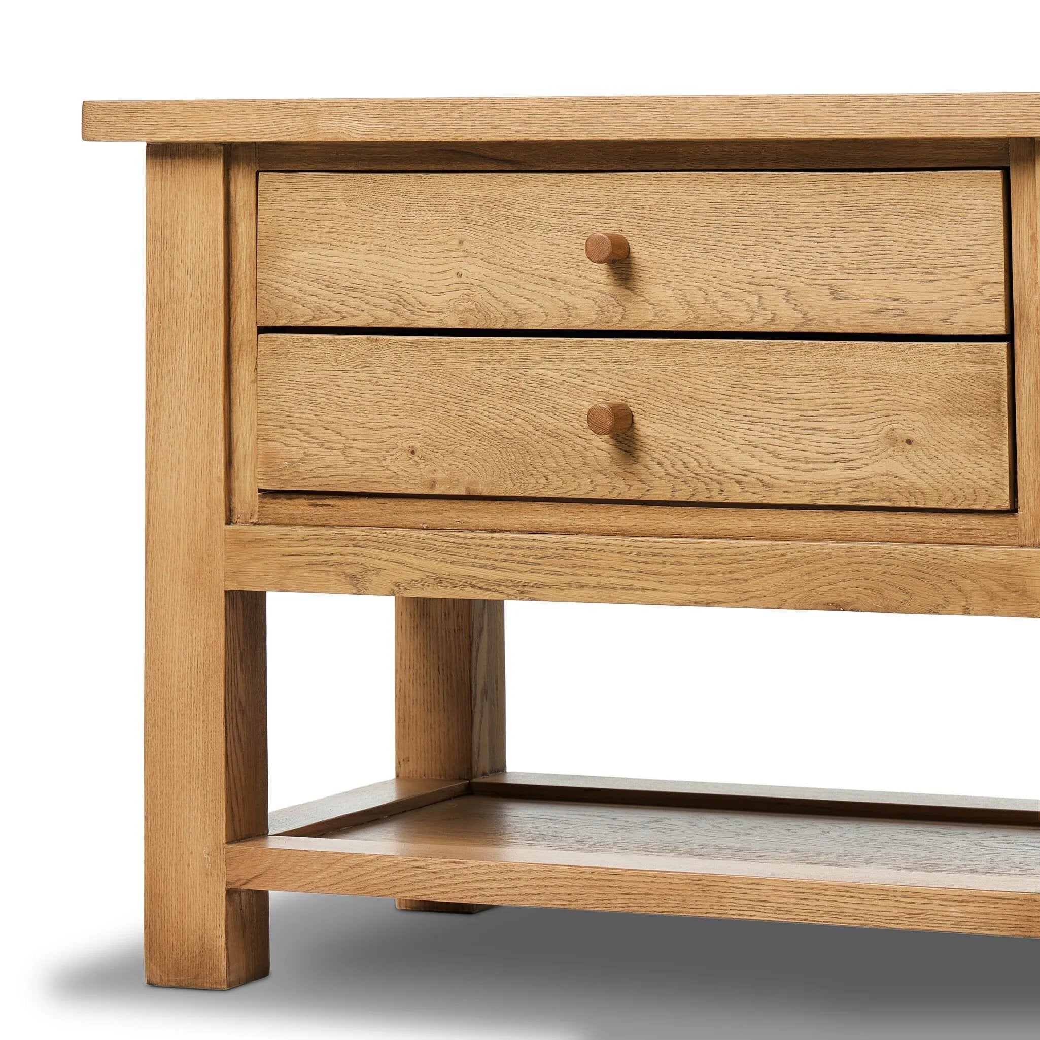 Featuring Millbrook Natural Light Oak Veneer Nightstand by Four Hands at Amethyst Home. Made from light, natural oak, the design of this two-drawer nightstand is inspired by a vintage general store counter. Softened corners and simple knob complete its heritage charm.Overall Dimensions: 38.00"w x 22.00"d x 27.00"hWeight : 90.08 lbsMaterials : Oak Veneer, Sol. Amethyst Home provides interior design, new home construction design consulting, vintage area rugs, and lighting in the Portland metro area.