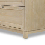 Featuring nine spacious drawers with smooth fronts fixed with matching knobs, this light oak veneer dresser brings spacious storage to the room. This item has been modified to comply with the STURDY Act. See a full list of modified products and data changes in the “STURDY Act” file in the Downloads section below Amethyst Home provides interior design, new home construction design consulting, vintage area rugs, and lighting in the Washington metro area.