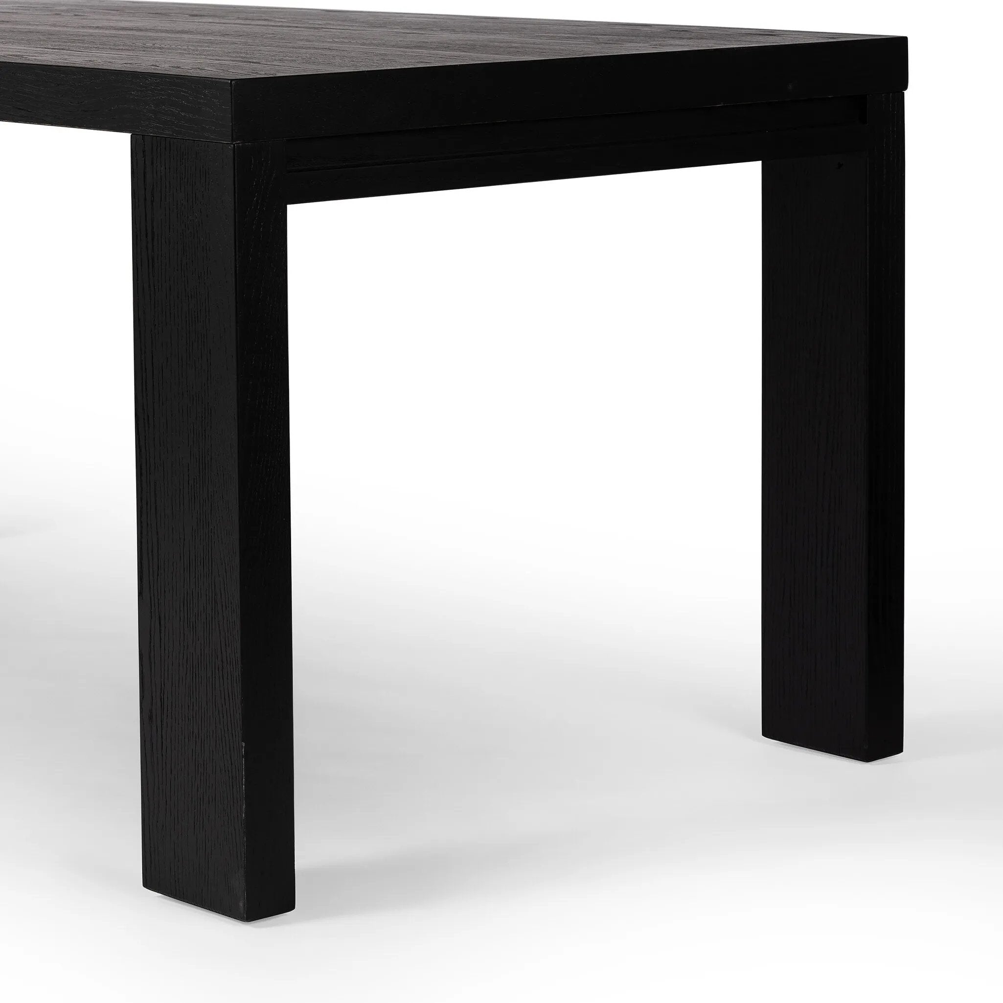 Featuring Millie Drifted Matte Black Veneer Dining Table by Four Hands at Amethyst Home. Angled legs place a modern twist on the timeless Parsons table. Versatile black-finished oak moves between styles and color palettes with ease.
Overall Dimensions: 35.0" L x 72.0 " W x 30.0" H
Materials: Oak Veneer, Solid Oak, Poplar PlywoodWeight: 154.32 lbs. Amethyst Home provides interior design, new home construction design consulting, vintage area rugs, and lighting in the Dallas metro area.