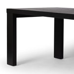 Featuring Millie Drifted Matte Black Veneer Dining Table by Four Hands at Amethyst Home. Angled legs place a modern twist on the timeless Parsons table. Versatile black-finished oak moves between styles and color palettes with ease.
Overall Dimensions: 35.0" L x 72.0 " W x 30.0" H
Materials: Oak Veneer, Solid Oak, Poplar PlywoodWeight: 154.32 lbs. Amethyst Home provides interior design, new home construction design consulting, vintage area rugs, and lighting in the Monterey metro area.