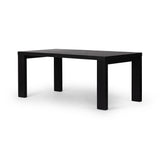 Featuring Millie Drifted Matte Black Veneer Dining Table by Four Hands at Amethyst Home. Angled legs place a modern twist on the timeless Parsons table. Versatile black-finished oak moves between styles and color palettes with ease.
Overall Dimensions: 35.0" L x 72.0 " W x 30.0" H
Materials: Oak Veneer, Solid Oak, Poplar PlywoodWeight: 154.32 lbs. Amethyst Home provides interior design, new home construction design consulting, vintage area rugs, and lighting in the Washington metro area.