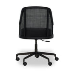 Contemporary details meet traditional design. Thin black oak frames a woven rattan back, offering an elevated take on the everyday desk chair.As fans of wabi sabi materials at Amethyst, we love the designer inspired Mischa Desk Chair. This item pairs well with other brands such as Visual Comfort and is perfect for minimalist homes Amethyst Home provides interior design, new home construction design consulting, vintage area rugs, and lighting in the Des Moines metro area.