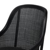 Contemporary details meet traditional design. Thin black oak frames a woven rattan back, offering an elevated take on the everyday desk chair.As fans of wabi sabi materials at Amethyst, we love the designer inspired Mischa Desk Chair. This item pairs well with other brands such as Visual Comfort and is perfect for minimalist homes Amethyst Home provides interior design, new home construction design consulting, vintage area rugs, and lighting in the Houston metro area.