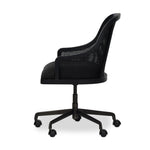 Contemporary details meet traditional design. Thin black oak frames a woven rattan back, offering an elevated take on the everyday desk chair.As fans of wabi sabi materials at Amethyst, we love the designer inspired Mischa Desk Chair. This item pairs well with other brands such as Visual Comfort and is perfect for minimalist homes Amethyst Home provides interior design, new home construction design consulting, vintage area rugs, and lighting in the Monterey metro area.