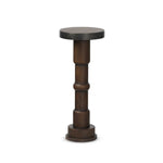 Crafted from mixed solid reclaimed woods with an aged finish, this modern-minded drink table works a handy extra surface into any room. With turned details on the post and a gunmetal-finished iron collars wrapping the top.As enthusiasts of wabi sabi style at Amethyst, we love the nature inspired Mizu End Table - Aged Belgium Bleach. Amethyst Home provides interior design, new home construction design consulting, vintage area rugs, and lighting in the Calabasas metro area.