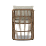 Cottage-inspired, faux hyacinth mimics its natural counterpart, with joint wrapping and texture for depth and character defining this outdoor dining chair. Varied proportion for dimension. Upholstered in a UV-resistant, water-repellent, quick-drying fabric. Cover or store indoors during inclement weather and when not in use Amethyst Home provides interior design, new home construction design consulting, vintage area rugs, and lighting in the Des Moines metro area.