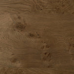 This monolithic piece features a grand plinth base, subtly rounded corners and bullnose edges. A mix of solid oak and oak veneer offers the best of both worlds: beautiful movement from the natural oak graining and added character from the burl veneer finish. Amethyst Home provides interior design, new home construction design consulting, vintage area rugs, and lighting in the Boston metro area.