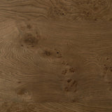 This monolithic piece features a grand plinth base, subtly rounded corners and bullnose edges. A mix of solid oak and oak veneer offers the best of both worlds: beautiful movement from the natural oak graining and added character from the burl veneer finish. Amethyst Home provides interior design, new home construction design consulting, vintage area rugs, and lighting in the Boston metro area.