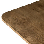 This monolithic piece features a grand plinth base, subtly rounded corners and bullnose edges. A mix of solid oak and oak veneer offers the best of both worlds: beautiful movement from the natural oak graining and added character from the burl veneer finish. Amethyst Home provides interior design, new home construction design consulting, vintage area rugs, and lighting in the San Diego metro area.