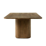 This monolithic piece features a grand plinth base, subtly rounded corners and bullnose edges. A mix of solid oak and oak veneer offers the best of both worlds: beautiful movement from the natural oak graining and added character from the burl veneer finish. Amethyst Home provides interior design, new home construction design consulting, vintage area rugs, and lighting in the Scottsdale metro area.