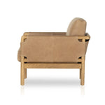 Featuring Navarro Palermo Drift Chair by Four Hands at Amethyst Home. Safari inspiration meets zen aspirations. A cylindrical frame is crafted, smoothed and rounded from solid ash wood. Includes two loose feather-blend cushions covered in subtly distressed thick cut leather in a neutral taupe hue for a monochromatic look. Overall Dimensions: 27.75"w x 34.00"d x. Amethyst Home provides interior design, new home construction design consulting, vintage area rugs, and lighting in the Tampa metro area.