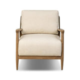 Angular wood and metal intersect across the waterfall paper cord back of this accent chair, with a tight seat and loose boxed back cushion adding comfort.As lovers of organic modern design at Amethyst, we love the warm modern inspired Nisha Chair - Antwerp Natural. Amethyst Home provides interior design, new home construction design consulting, vintage area rugs, and lighting in the Alpharetta metro area.