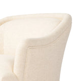 With elements of past eras at play, this updated Deco chair features a rounded back, sloped arms and a dramatic channel. The iron base and tapered legs support the cushiony seat — built with spring suspensions for long-lasting comfort. Amethyst Home provides interior design, new home construction design consulting, vintage area rugs, and lighting in the Washington metro area.