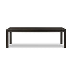 Featuring Noeline Cracked Smoked Black Veneer Extension Dining Table by Four Hands at Amethyst Home. Made from smoked black oak with intentional cracking for an aged look, a self-storing extension creates space for extra guests. Equipped with four lockable wheels for easy extension to 116".Overall Dimensions: 96.00"w x 42.00"d x 30.00"hWeight : 275.58 lbs. Amethyst Home provides interior design, new home construction design consulting, vintage area rugs, and lighting in the Los Angeles metro area.