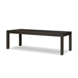 Featuring Noeline Cracked Smoked Black Veneer Extension Dining Table by Four Hands at Amethyst Home. Made from smoked black oak with intentional cracking for an aged look, a self-storing extension creates space for extra guests. Equipped with four lockable wheels for easy extension to 116".Overall Dimensions: 96.00"w x 42.00"d x 30.00"hWeight : 275.58 . Amethyst Home provides interior design, new home construction design consulting, vintage area rugs, and lighting in the Salt Lake City metro area.