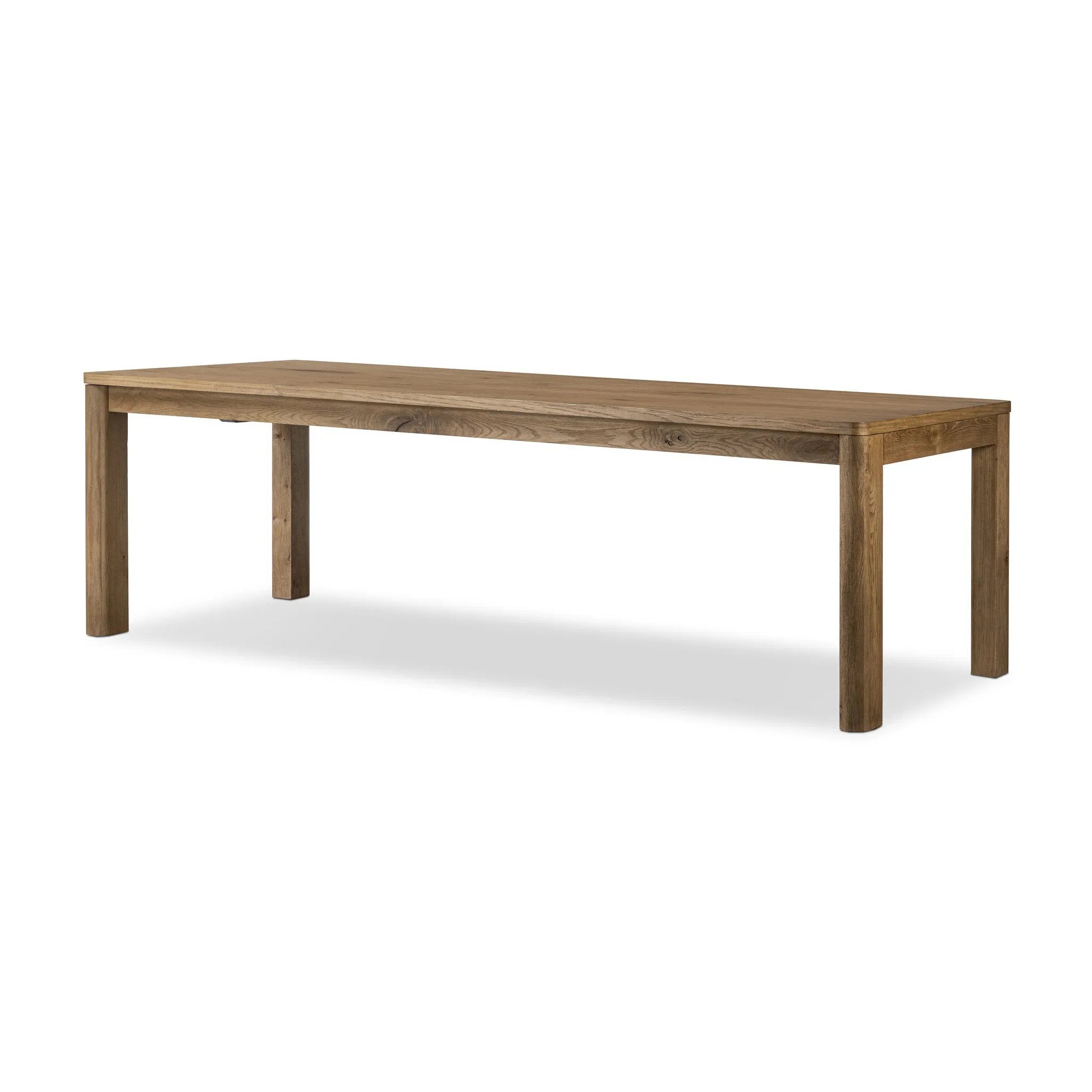 Featuring Noeline Resawn Worn Oak Extension Dining Table by Four Hands at Amethyst Home. Made from solid and resawn oak with a light, worn finish, a self-storing extension creates space for extra guests.
Overall Dimensions: 42.0" L x 96.0 " W x 30.0" H
Materials: Resawn Oak, Solid Oak, Engineered HardwoodWeight: 275.58 lbs. Amethyst Home provides interior design, new home construction design consulting, vintage area rugs, and lighting in the Calabasas metro area.