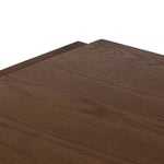 Featuring Oakley Dark Toasted Oak Veneer Desk by Four Hands at Amethyst Home. Made from warm-toasted oak, brass-finished bolt covers add an aesthetic element to a storage-driven desk. Eight drawers plus open shelving offer plenty of space for office staples.Overall Dimensions: 72.00"w x 32.00"d x 30.00"hWeight : 186.29 lbsMaterials: Oak Veneer. Amethyst Home provides interior design, new home construction design consulting, vintage area rugs, and lighting in the Scottsdale metro area.