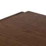 Featuring Oakley Dark Toasted Oak Veneer Desk by Four Hands at Amethyst Home. Made from warm-toasted oak, brass-finished bolt covers add an aesthetic element to a storage-driven desk. Eight drawers plus open shelving offer plenty of space for office staples.Overall Dimensions: 72.00"w x 32.00"d x 30.00"hWeight : 186.29 lbsMaterials: Oak Veneer. Amethyst Home provides interior design, new home construction design consulting, vintage area rugs, and lighting in the Scottsdale metro area.