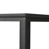 Featuring Oman Rustic Black Veneer Dining Table by Four Hands at Amethyst Home. The timeless Parsons table is reimagined, with a rustic black finish and unique relief detail between the tabletop and apron.Overall Dimensions: 96.00"w x 42.00"d x 30.00"hWeight : 159.83 lbsMaterials: Oak Veneer, Solid Ash, Engineered Hardwood. Amethyst Home provides interior design, new home construction design consulting, vintage area rugs, and lighting in the Calabasas metro area.
