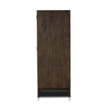 Featuring Ophelia Aged Brown Armoire by Four Hands at Amethyst Home. Make space for style. A large, storage-minded armoire is made from solid mango and finished in an aged brown, reminiscent of European antiques. Interior iron rod for hanging garments plus roomy drawers for out-of-sight storage. This item has been modified to comply with the STURDY Act. Amethyst Home provides interior design, new home construction design consulting, vintage area rugs, and lighting in the Salt Lake City metro area.