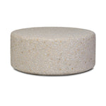 Natural stones form a neutral terrazzo pattern on a cream base, bringing a sense of texture and depth to this versatile coffee table. Designed with a clean, rounded silhouette, it works effortlessly in both indoor and outdoor spaces. Cover or store indoors during inclement weather and when not in use Amethyst Home provides interior design, new home construction design consulting, vintage area rugs, and lighting in the Laguna Beach metro area.