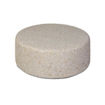 Natural stones form a neutral terrazzo pattern on a cream base, bringing a sense of texture and depth to this versatile coffee table. Designed with a clean, rounded silhouette, it works effortlessly in both indoor and outdoor spaces. Cover or store indoors during inclement weather and when not in use Amethyst Home provides interior design, new home construction design consulting, vintage area rugs, and lighting in the Monterey metro area.