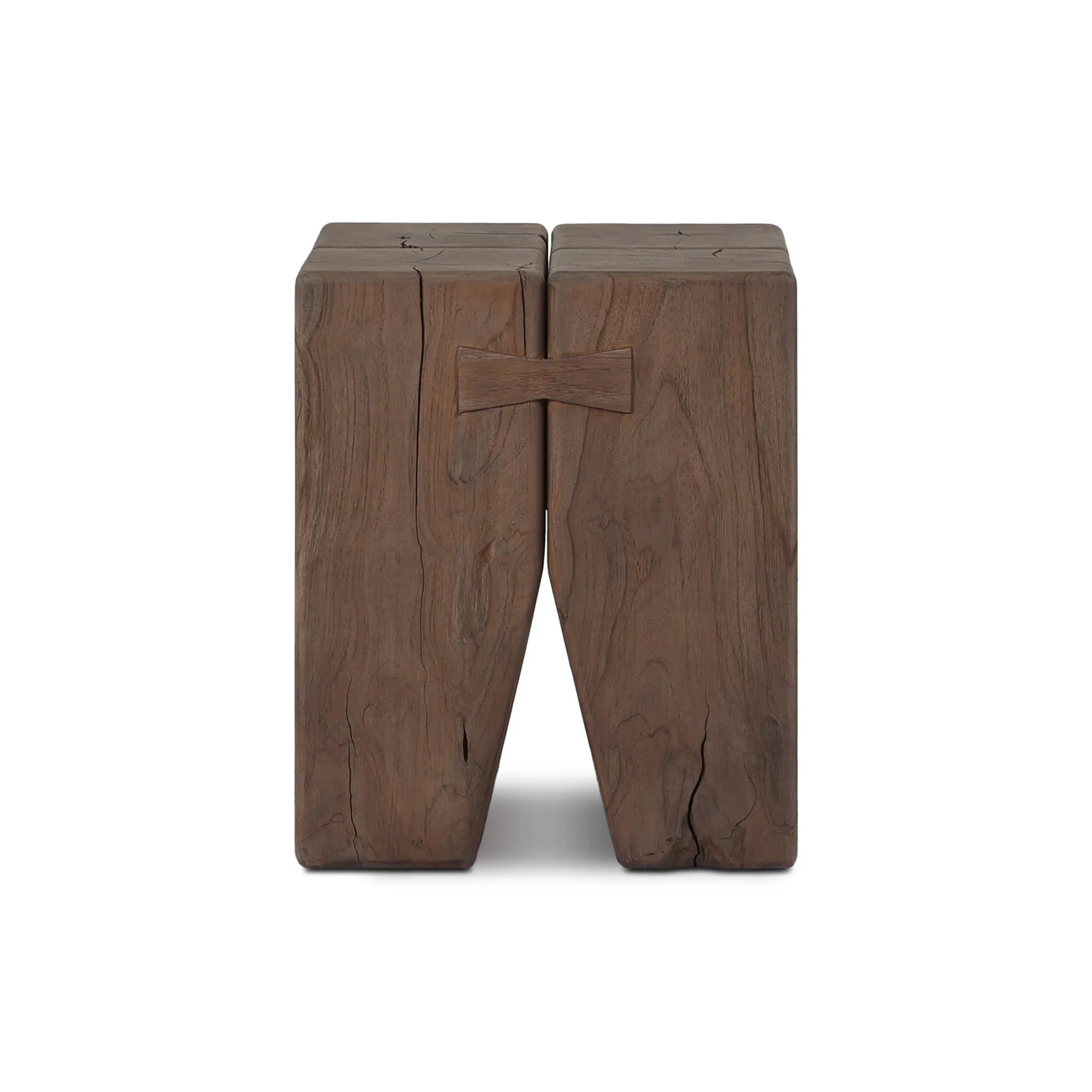 Boldly proportioned, four tiered pillar-style unite with butterfly joints to craft this outdoor end table of solid FSC®-certified teak. Simple design lets the material shine. Cover or store indoors when not in use or during inclement weather Amethyst Home provides interior design, new home construction design consulting, vintage area rugs, and lighting in the Alpharetta metro area.