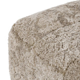 Featuring Oslo Taupe Shearling Ottoman by Four Hands at Amethyst Home. A subtle sweetheart shape paired with beige shearling plays into this ottoman's found object appeal. S-spring suspension offers a comfy place to sit and the shearling upholstery brings depth and vintage vibes throughout. Perfect styled alone or as part of a set for added drama. A design . Amethyst Home provides interior design, new home construction design consulting, vintage area rugs, and lighting in the San Diego metro area.