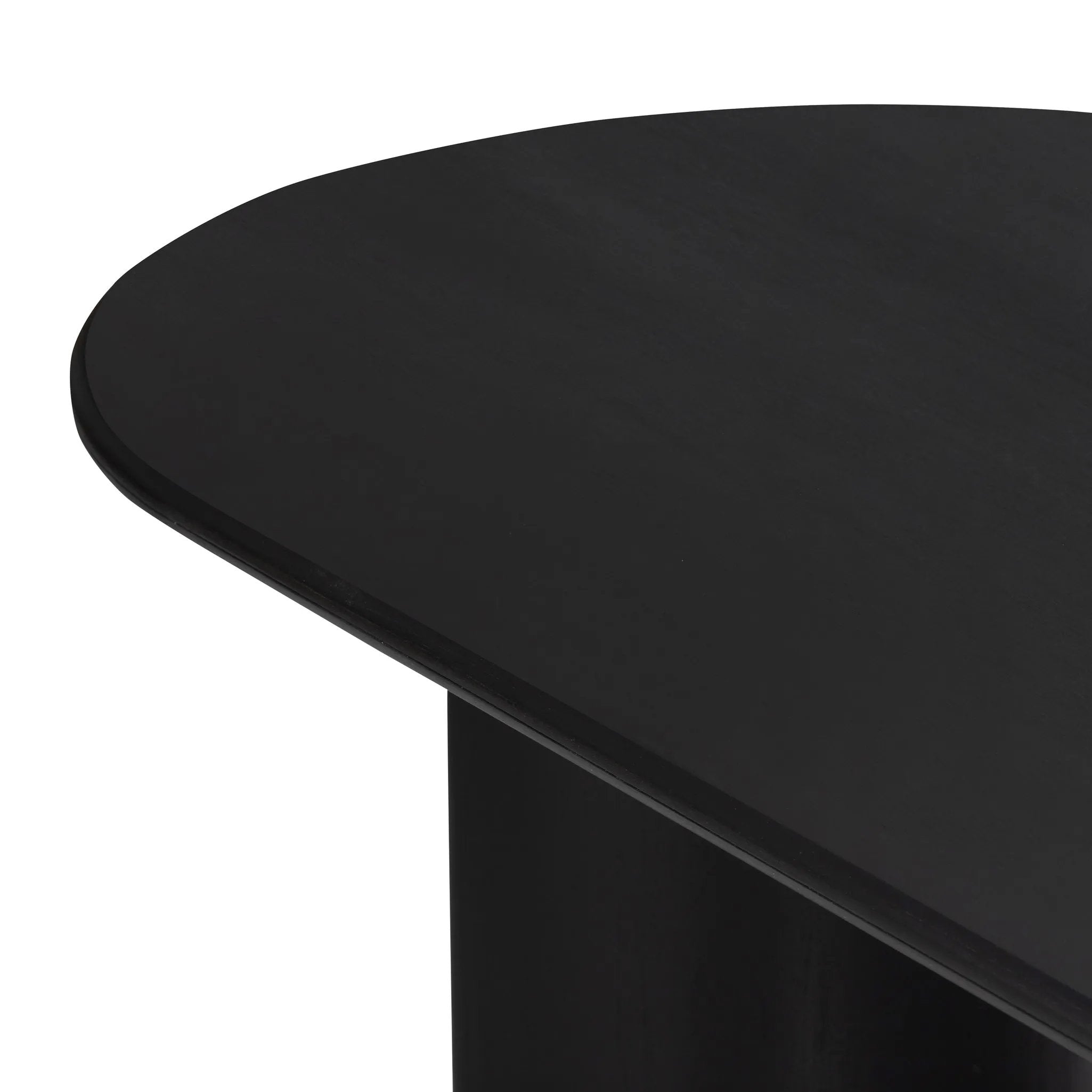 Featuring Paden Aged Black Acacia Dining Table by Four Hands at Amethyst Home. A study in shape. Solid black acacia forms crescent legs and a sprawling oval-shaped tabletop, bringing organic presence to the dining room. Seats 8–10 people.Overall Dimensions: 94.00"w x 42.00"d x 30.00"hWeight : 139.33 lbsMaterials : Thin Acacia Veneer, Solid Acacia. Amethyst Home provides interior design, new home construction design consulting, vintage area rugs, and lighting in the Charlotte metro area.