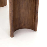 Featuring Paden Seasoned Brown Acacia Dining Table by Four Hands at Amethyst Home. A study in shape. Solid brown acacia forms crescent-shaped legs and sprawling oval tabletop, bringing organic presence to the dining room.Overall Dimensions: 94.00"w x 42.00"d x 30.00"hWeight : 139.33 lbsMaterials : Thin Acacia Veneer, Solid Acacia. Amethyst Home provides interior design, new home construction design consulting, vintage area rugs, and lighting in the Miami metro area.