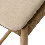 Mixed materials modernize this textural stool inspired by classic wishbone design. Natural sugar palm is cross-woven to create a seat and slim barrel back, all framed by smoked sungkai, with a cushion completing the look.As enthusiasts of wabi sabi materials at Amethyst, we love the nature inspired Pampa Counter Stool - Broadway Dune. Amethyst Home provides interior design, new home construction design consulting, vintage area rugs, and lighting in the Monterey metro area.