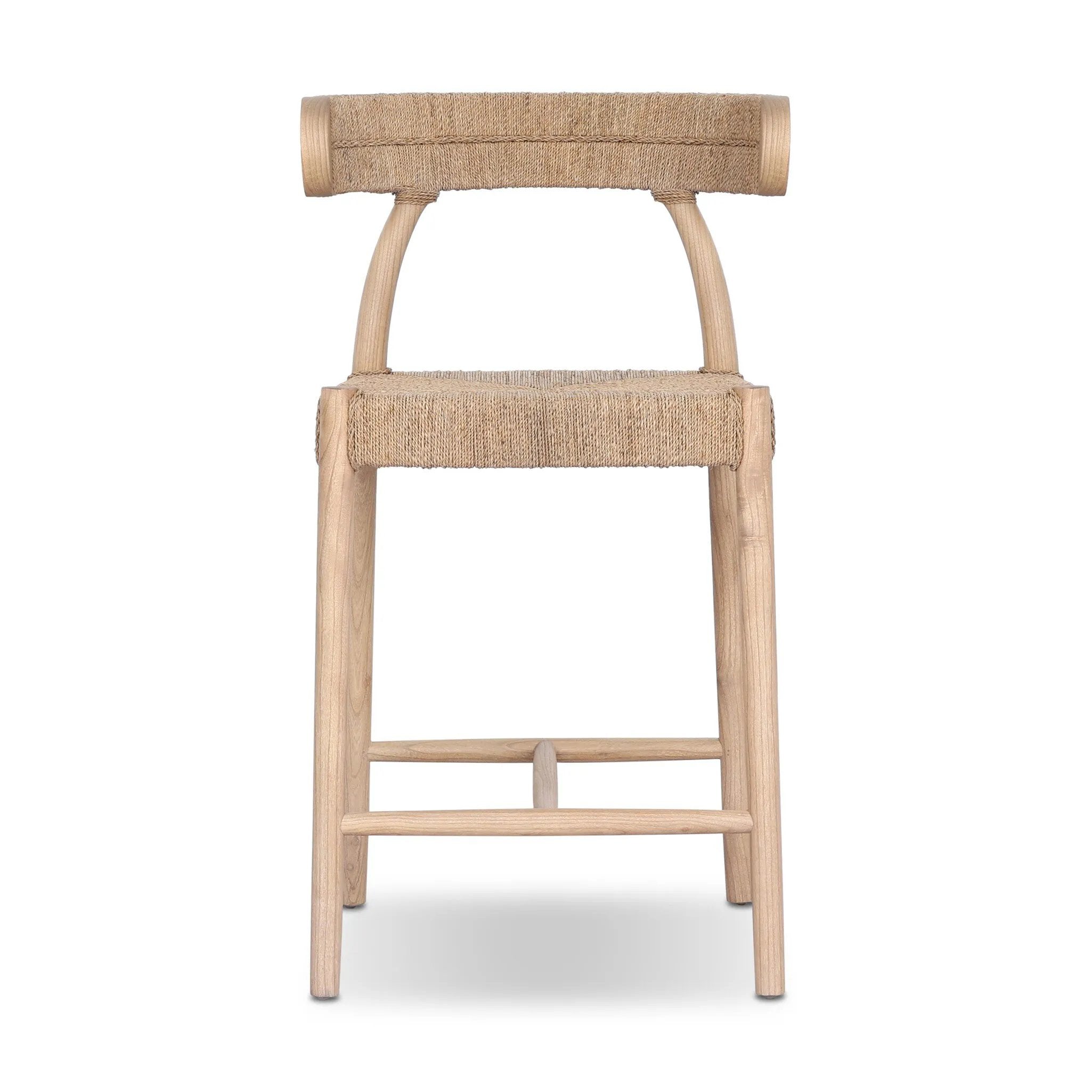 The classic wishbone chair gets a textural refresh. Smoked solid sungkai shapes a slim barrel back stool, pairing with a woven seat and back of natural sugar palm.As enthusiasts of organic modern aesthetics at Amethyst, we love the optimistic inspired Pampa Counter Stool - None - Smoked Natural Sungkai. Amethyst Home provides interior design, new home construction design consulting, vintage area rugs, and lighting in the Alpharetta metro area.