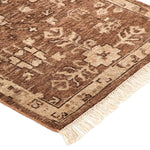 Pure wool is hand-knotted to create the rug's beautiful rustic design and appearance. The durable runner is crafted to wear beautifully over time. Due to the handcrafted nature of this rug, slight variations in sizing may occur Amethyst Home provides interior design, new home construction design consulting, vintage area rugs, and lighting in the Dallas metro area.