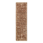 Pure wool is hand-knotted to create the rug's beautiful rustic design and appearance. The durable runner is crafted to wear beautifully over time. Due to the handcrafted nature of this rug, slight variations in sizing may occur Amethyst Home provides interior design, new home construction design consulting, vintage area rugs, and lighting in the Laguna Beach metro area.