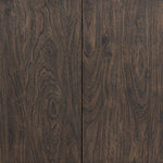 Mixed materials refresh the traditional sideboard, pairing a thick, wide base of dark brown acacia with brown marble rich with natural veining. Cylindrical details and a step base elevates the look. A spacious interior awaits storage of favorite serveware, table linens and more. Amethyst Home provides interior design, new home construction design consulting, vintage area rugs, and lighting in the Austin metro area.