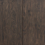 Mixed materials refresh the traditional sideboard, pairing a thick, wide base of dark brown acacia with brown marble rich with natural veining. Cylindrical details and a step base elevates the look. A spacious interior awaits storage of favorite serveware, table linens and more. Amethyst Home provides interior design, new home construction design consulting, vintage area rugs, and lighting in the Austin metro area.