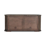 Mixed materials refresh the traditional sideboard, pairing a thick, wide base of dark brown acacia with brown marble rich with natural veining. Cylindrical details and a step base elevates the look. A spacious interior awaits storage of favorite serveware, table linens and more. Amethyst Home provides interior design, new home construction design consulting, vintage area rugs, and lighting in the San Diego metro area.