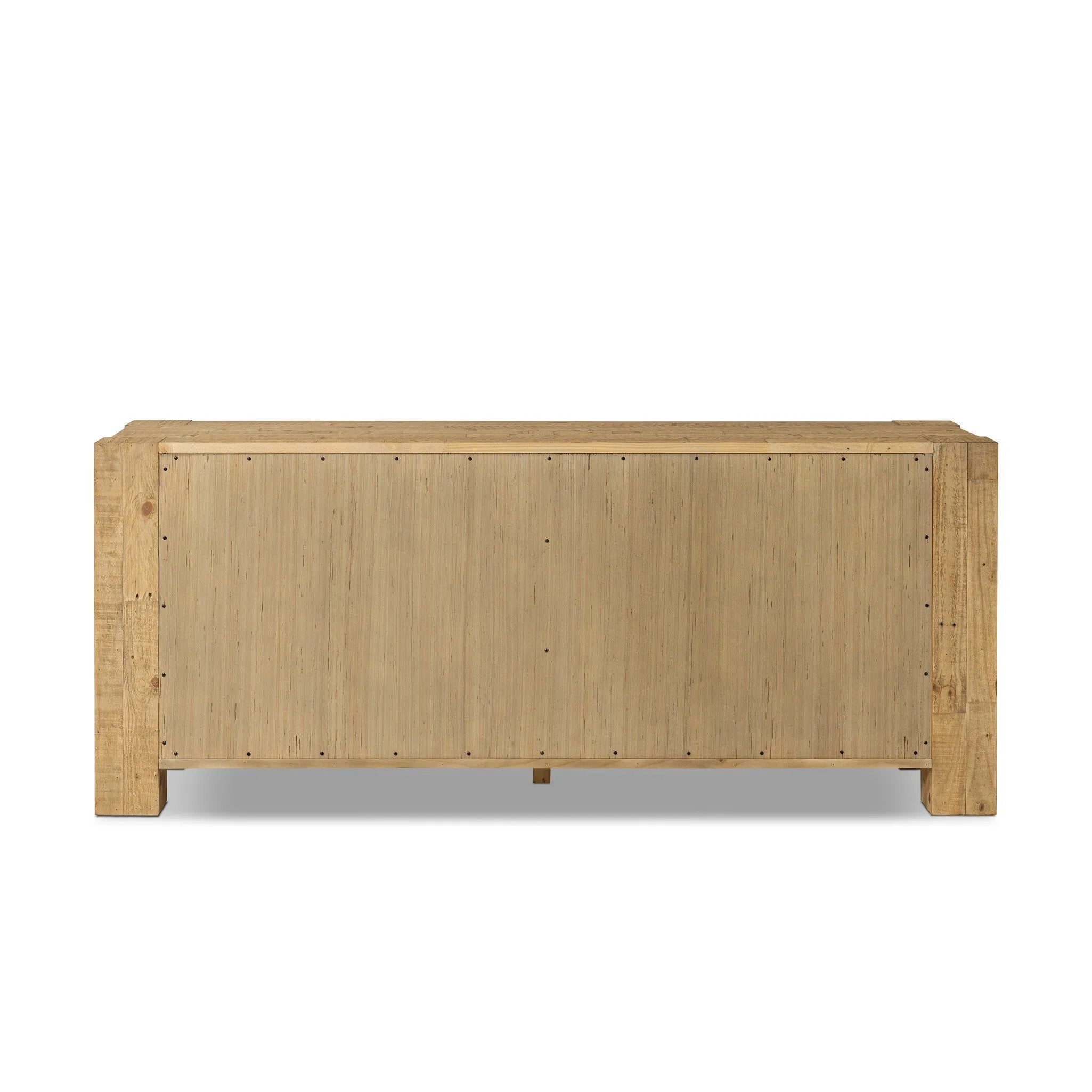 Beauty in simplicity. A clean, spacious six-drawer dresser of blonde-finished pine can be styled into a wide range of styles thanks to its neutral versatility Amethyst Home provides interior design, new home construction design consulting, vintage area rugs, and lighting in the Park City metro area.